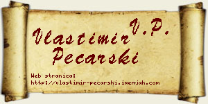 Vlastimir Pecarski vizit kartica